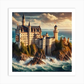 Castle On The Ocean Art Print