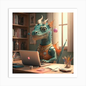 Dragon At Work Art Print