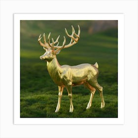 Golden Deer Art Print