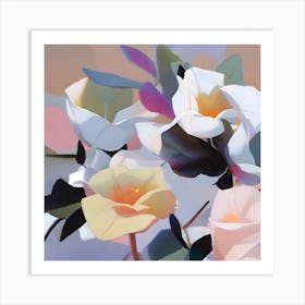 Abstract Flowers Art Print