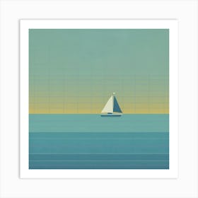 Sailboat In The Ocean 8 Art Print