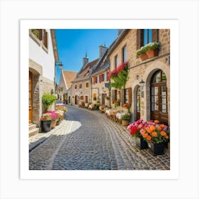 Cobblestone Street In France 7 Art Print