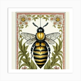 Bee On A Flower Art Print