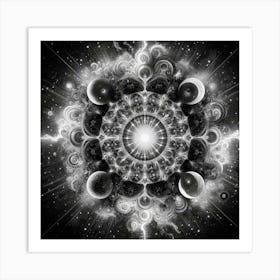 Black and White Abstract Art 247 Art Print