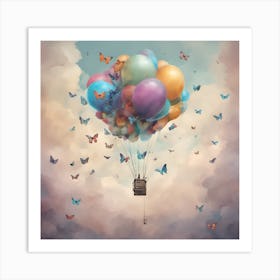 Rainbow Of Balloons Art Print