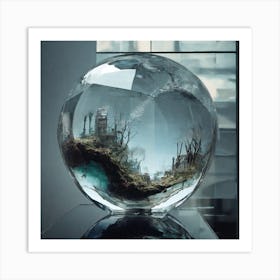 Landscape In A Glass Ball 2 Art Print