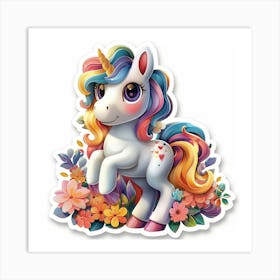 Unicorn Sticker 159 Art Print