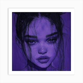 Purple Girl Art Print