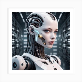 Cyborg Woman 55 Art Print