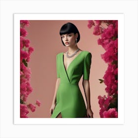 Green Dress Art Print