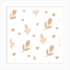 Simple flower leaves Art Print