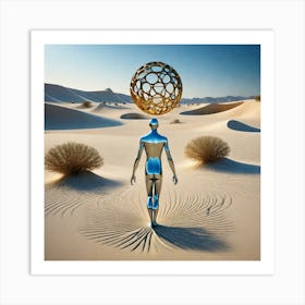 Man In The Desert 36 Art Print