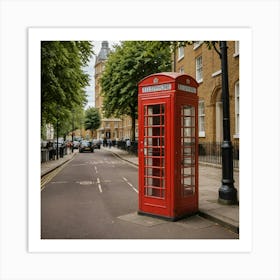 Vintage Vibes: The Classic Red London Phone Booth Art Print