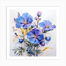 Blue Poppy Art Print