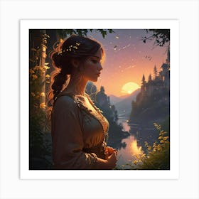 Fairytale Girl Art Print