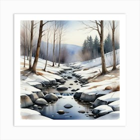 Winter Creek Art Print