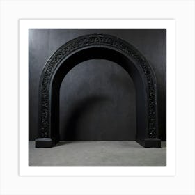 Black Fireplace Arch 1 Art Print