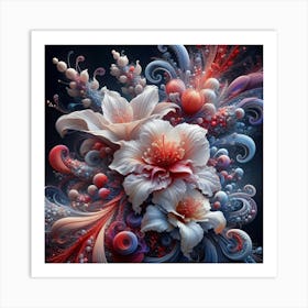 Fractal Flowers 1 Art Print