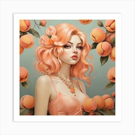 Peach Art Art Print 2 Art Print