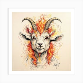 Goat Art 3 Art Print