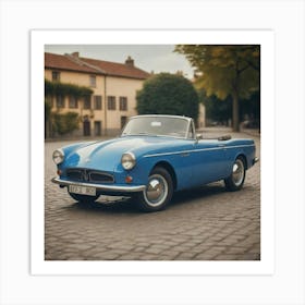 blue car 1 Art Print