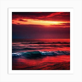 Sunset Over The Ocean 224 Art Print