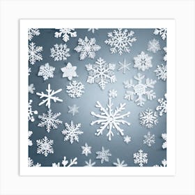 Snowflakes 5 Art Print