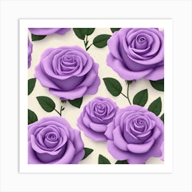 Purple Roses 10 Art Print