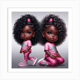 Little Black Girl With Afro Art Print