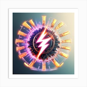 Lightning Bolt Logo 4 Art Print