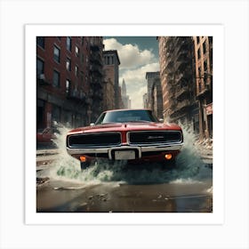 Drifting Charger Art Print