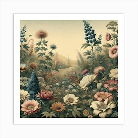 Flowers In The Meadow Art Print