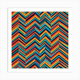 Colorful Chevron Pattern 1 Art Print