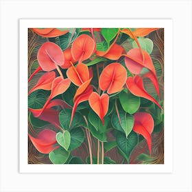 Anthurium Flowers 12 Art Print