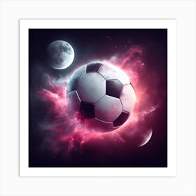 Soccer Ball In Space 1 Art Print