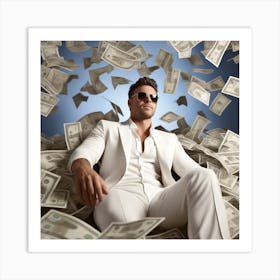 Alpha Male Laying Up On Millions Of Dollars Is Everywhere Flying Art Print