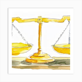 Scales Of Justice Art Print