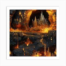 Caves Of Fire 1 Art Print