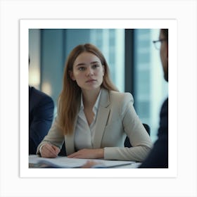 Leading My Team To Greatness Shot Of A Young Businesswoman In A Meeting With Her Colleagues 3 Art Print