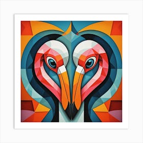 Flamingos Art Print