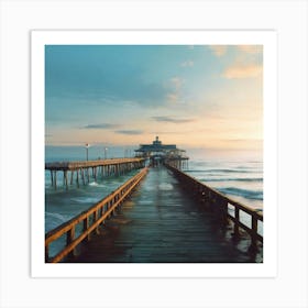 Pier Stock Videos & Royalty-Free Footage Art Print