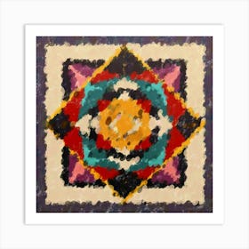 Kaleidoscope Core Mandala Art Print