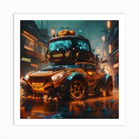 Pumpkin Car (Cyberpunk37) Art Print