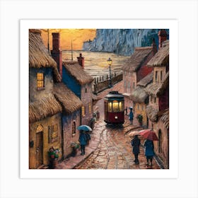 Sunset In London Art Print