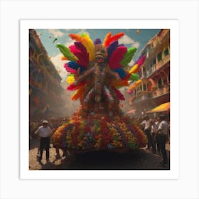 Colombian Festivities Perfect Composition Beautiful Detailed Intricate Insanely Detailed Octane Re (2) Art Print