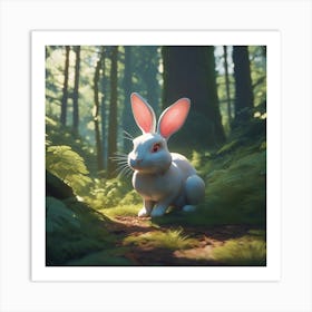 Rabbit In The Forest 117 Art Print