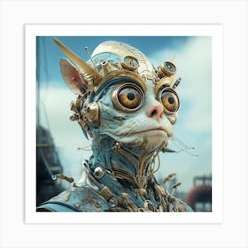 Steampunk Cat 3 Art Print
