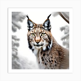 WINTER LYNX Art Print