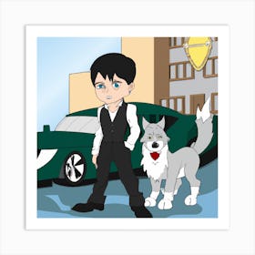 Boy And His Dog Art Print