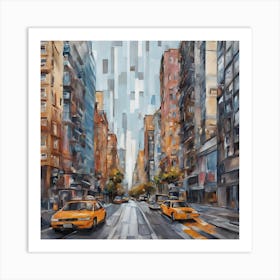 New York City Taxis Art Print